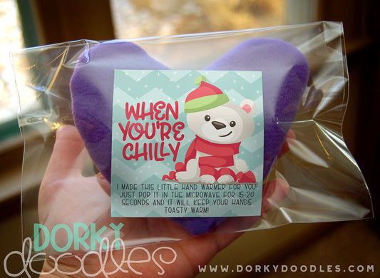 Hand Warmer Free Printable - Dorky Doodles