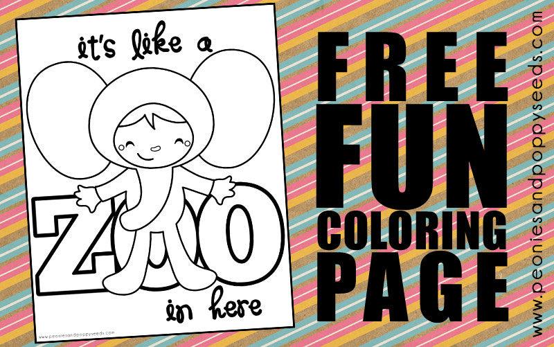 It's a Zoo in Here Coloring Page