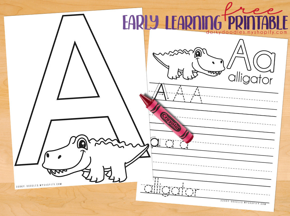 Letter Practice: A Worksheets – Dorky Doodles