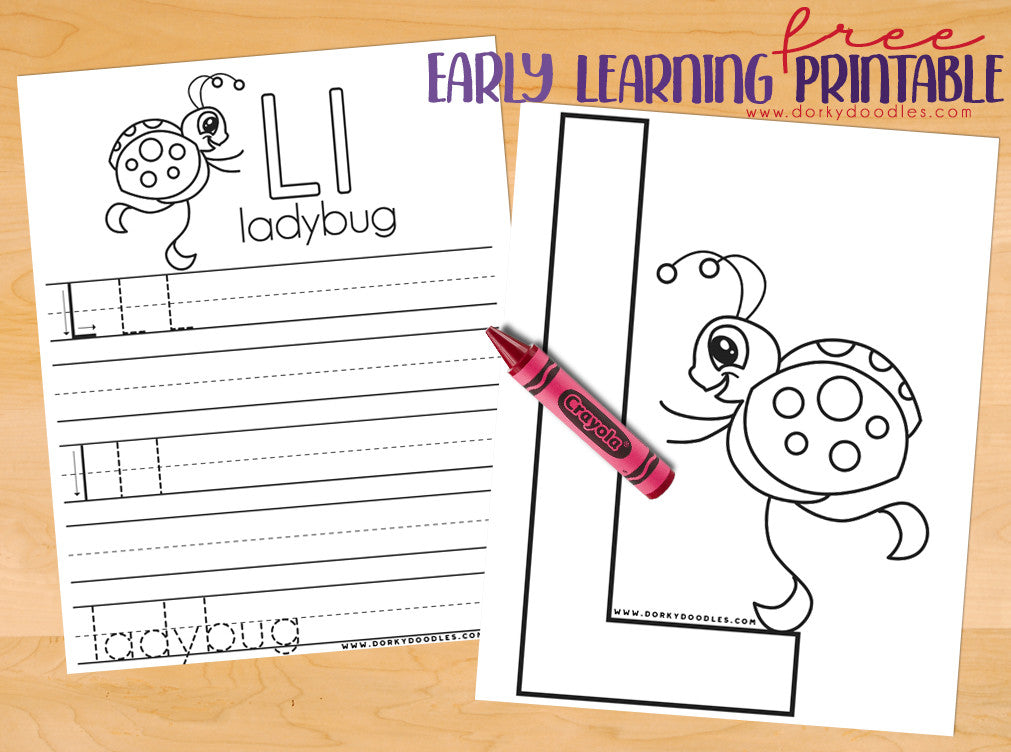 Letter Practice: L Worksheets – Dorky Doodles