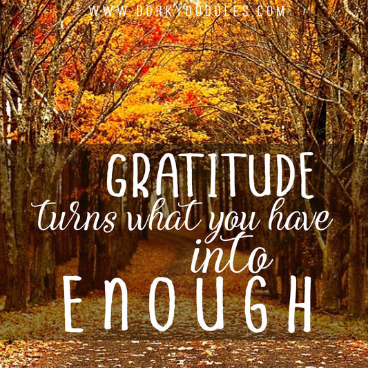 Motivational Monday: Gratitude Makes it Enough - Dorky Doodles