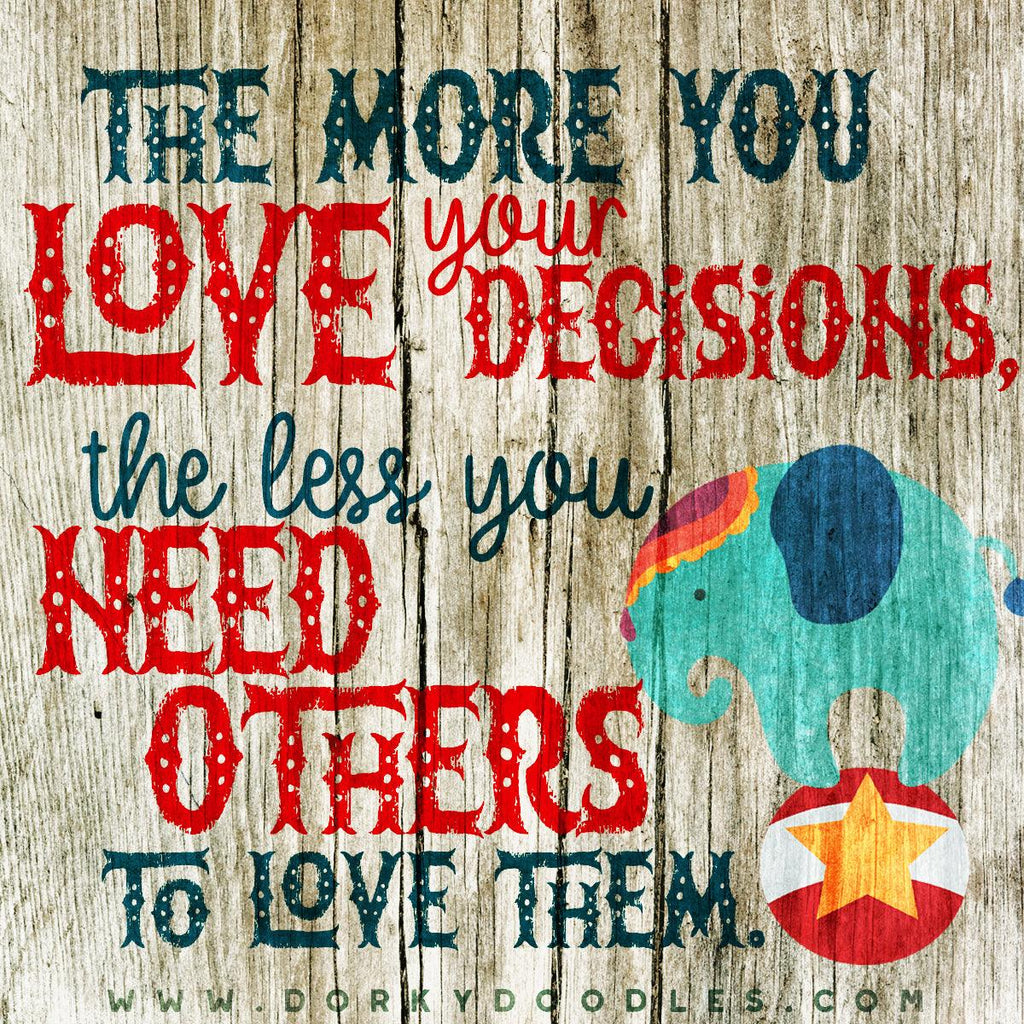 Motivational Quotes - Love your Decisions