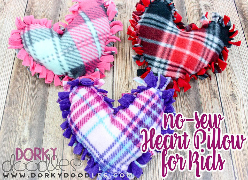 No-Sew Heart Pillow Craft for Kids