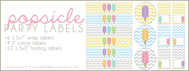 Popsicle Party Printables: Labels - Dorky Doodles