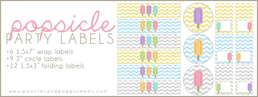 Popsicle Party Printables: Labels - Dorky Doodles