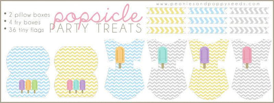 Popsicle Party Printables: Treat Boxes - Dorky Doodles