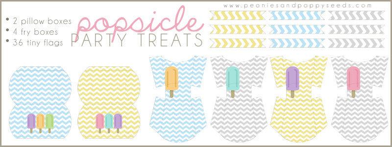 Popsicle Party Printables: Treat Boxes
