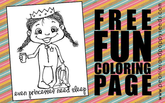 Princess Coloring Page - Dorky Doodles