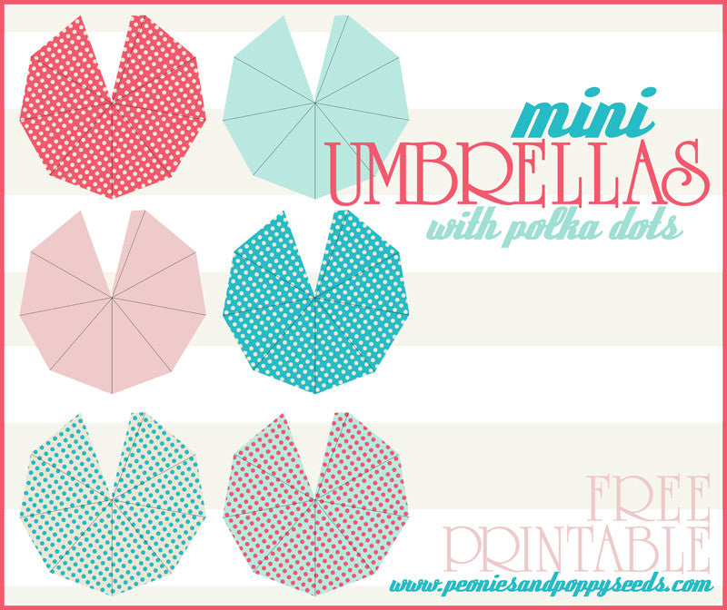 Printable Drink Umbrellas