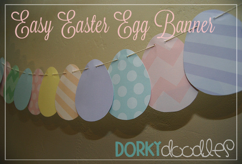 Printable Easter Egg Banner - Dorky Doodles