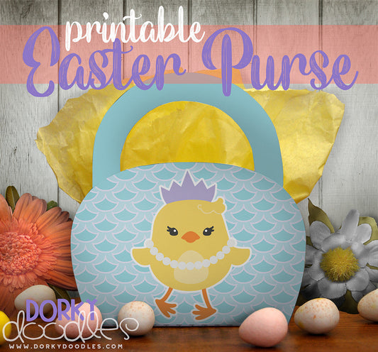 Printable Easter Purse - Dorky Doodles