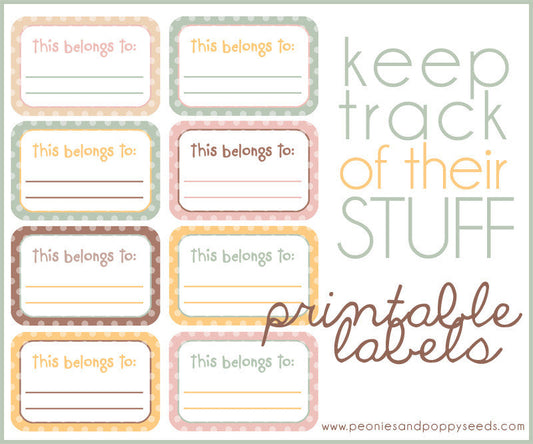 Printable Label Stickers - Dorky Doodles