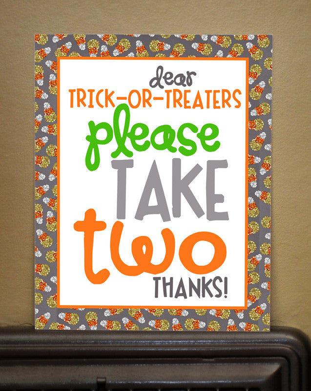 Printable Trick-or-Treat Sign