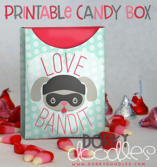 Printable Valentine Candy Box - Dorky Doodles