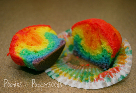 Rainbow Cupcake Snacks - Dorky Doodles