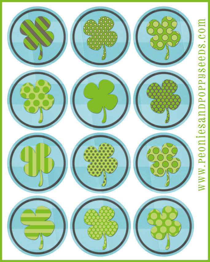 Shamrock Badge Printables - Dorky Doodles