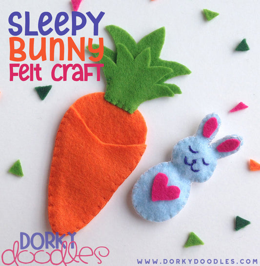 Sleepy Bunny Easter Craft - Dorky Doodles