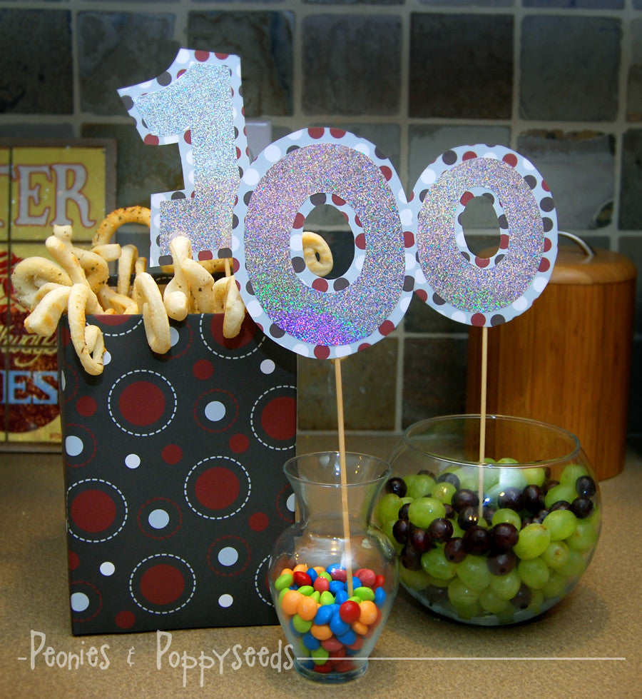 Snacks celebrating the number 100 - Dorky Doodles