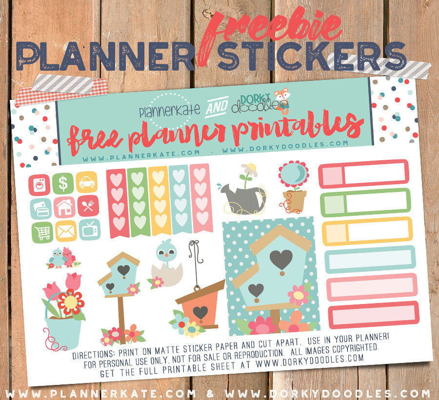 Spring Planner Sticker Printable Freebie