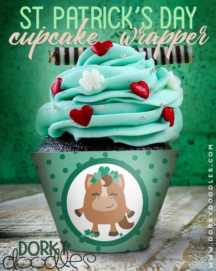 St Patrick's Day Cupcake Wrapper Printable