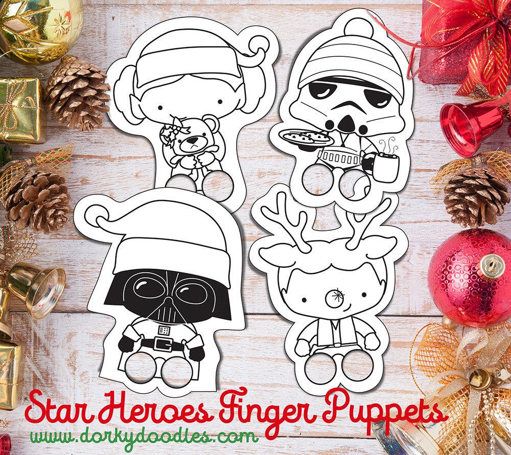 Star Heroes Printable Christmas Finger Puppets