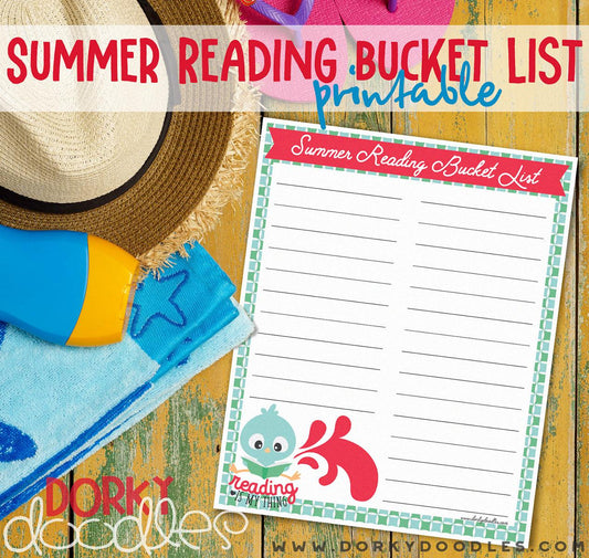 Summer Reading Bucket List Printable - Dorky Doodles