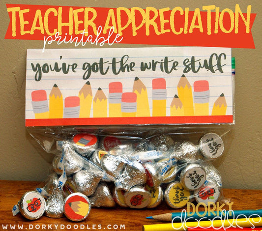 Teacher Appreciation Printable Gift - Dorky Doodles