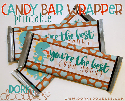 Thank You Printable Candy Bar Wrapper - Dorky Doodles