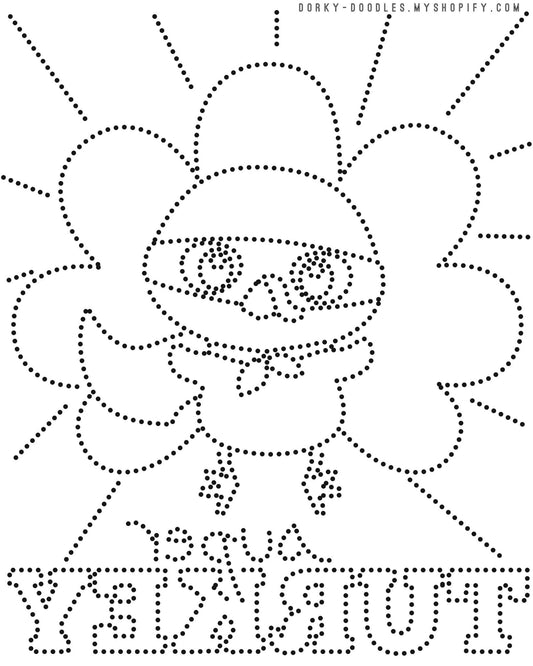 Thanksgiving Pinhole Art Printable - Dorky Doodles