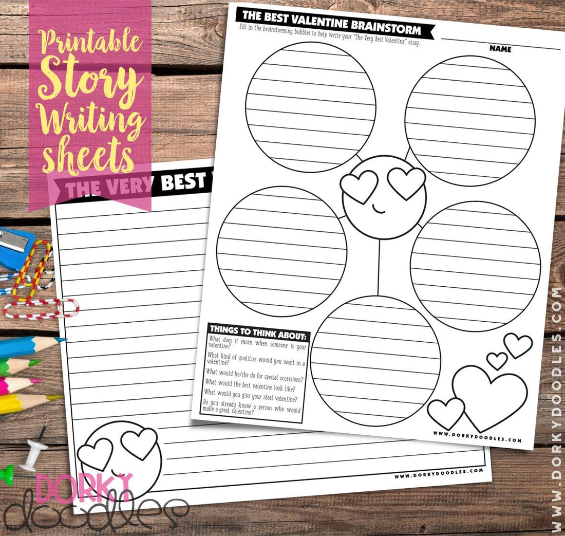 The Best Valentine Writing Project for School - Dorky Doodles