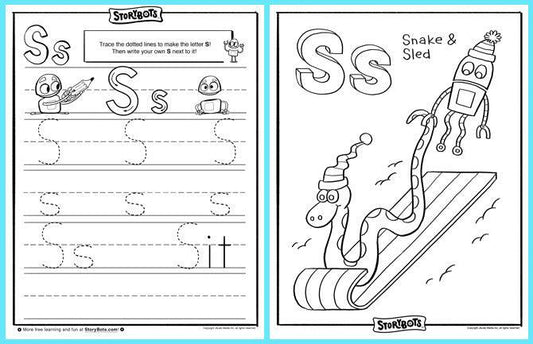 The Letter S for Preschoolers - Dorky Doodles