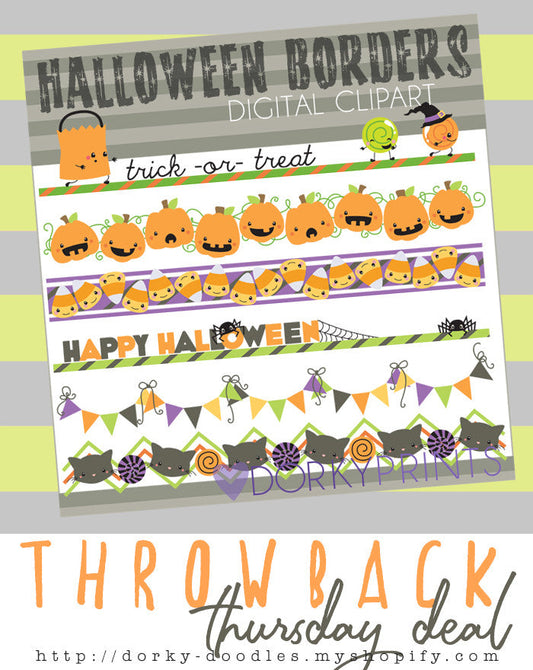 Throwback Thursday Deal: Halloween Borders - Dorky Doodles