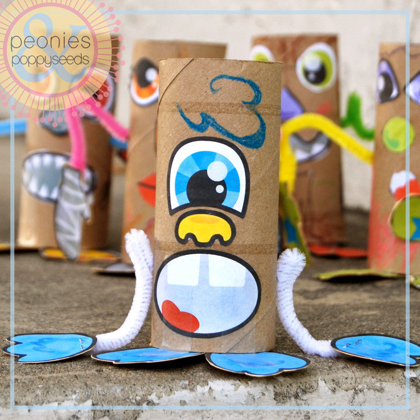 TP Roll Monsters printable and tutorial