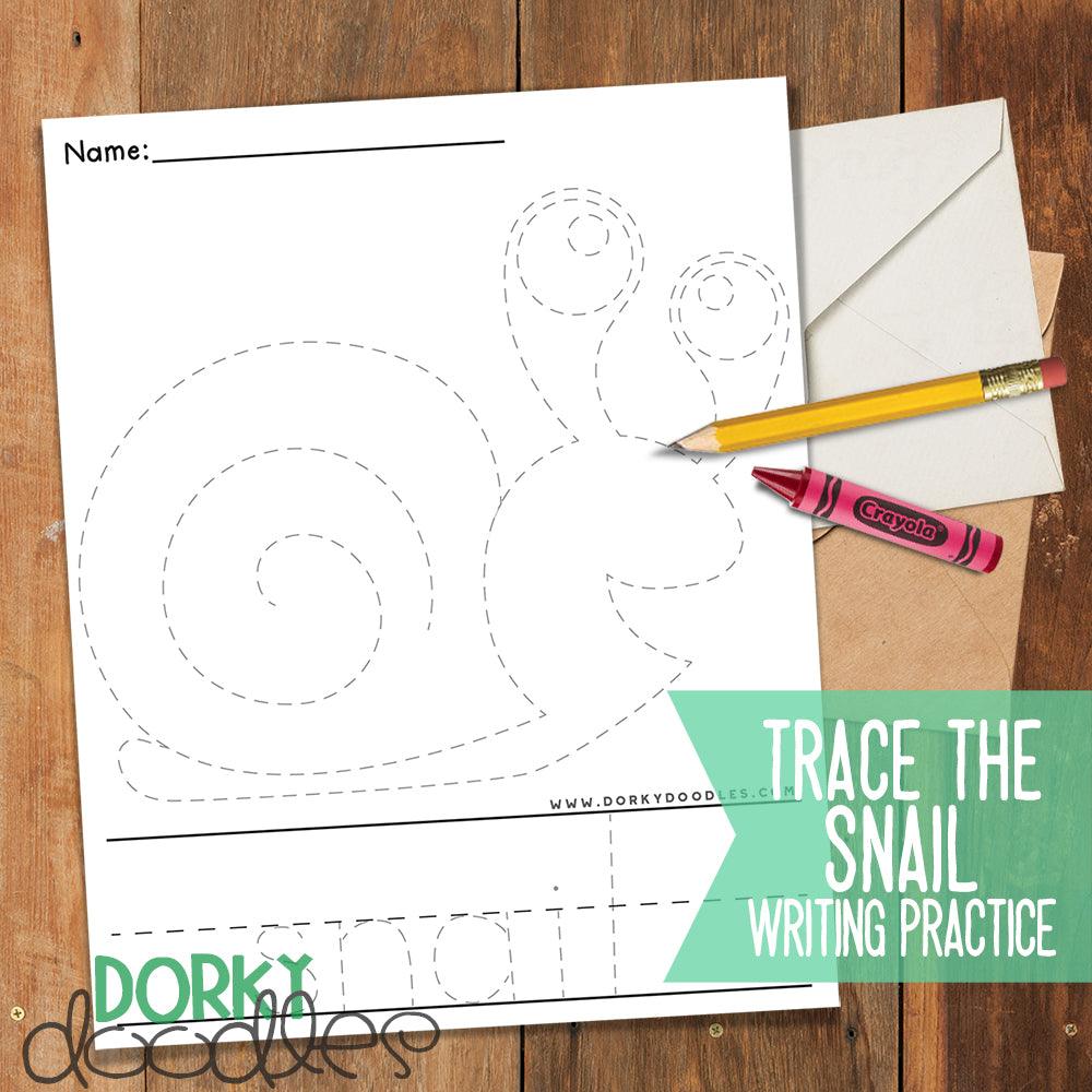 Trace the Snail: Handwriting and Pencil Control Practice