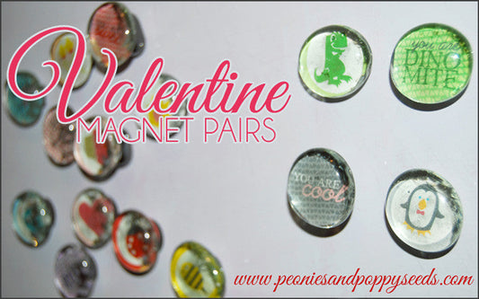 Valentine Magnet Pairs - Dorky Doodles