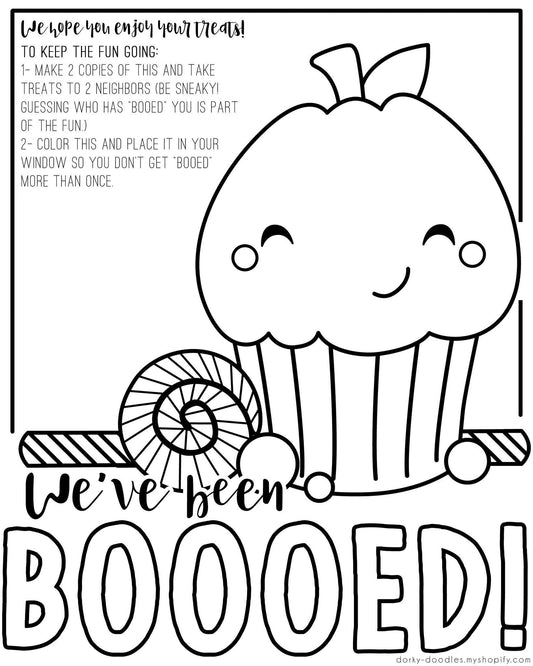 You've Been Booed Printable - Dorky Doodles