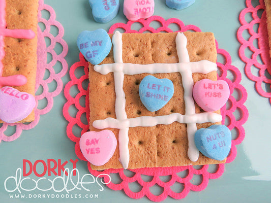 Yummy Valentine Tic Tac Toe - Dorky Doodles