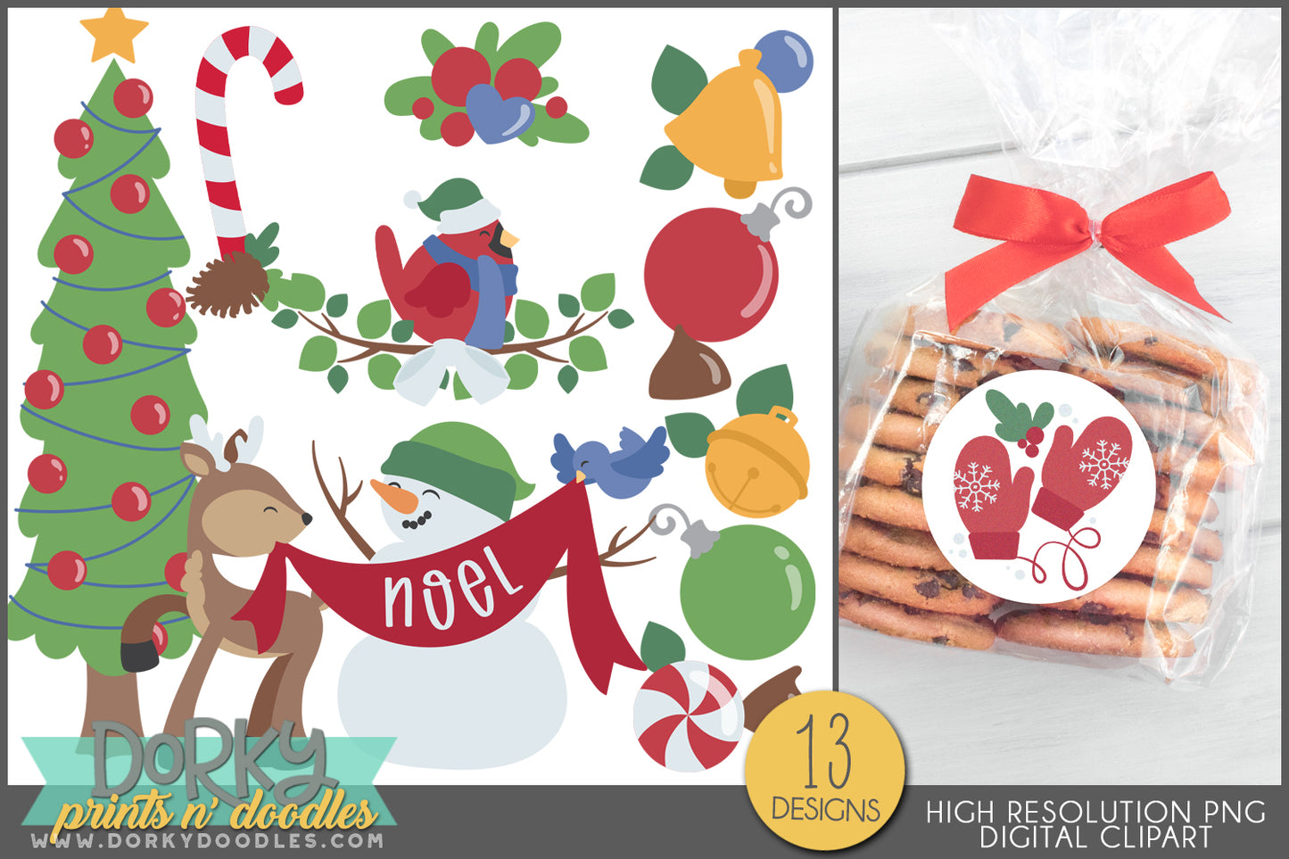 Woodland Animal Holidays - Christmas Clipart