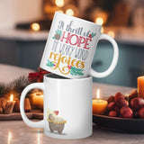Christmas A Thrill of Hope Nativity Mug - Large 20 Ounce White Glossy Mug for the Holiday Season