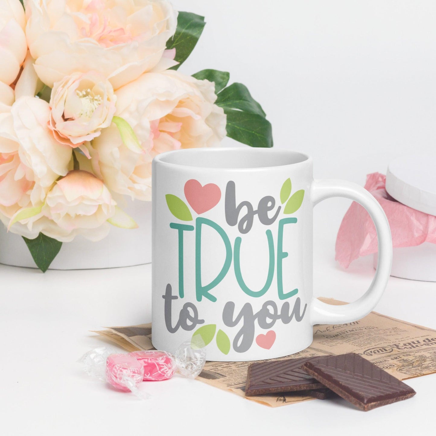 Authenticity Advocate: White Glossy Mug for Inspiring Women - Dorky Doodles