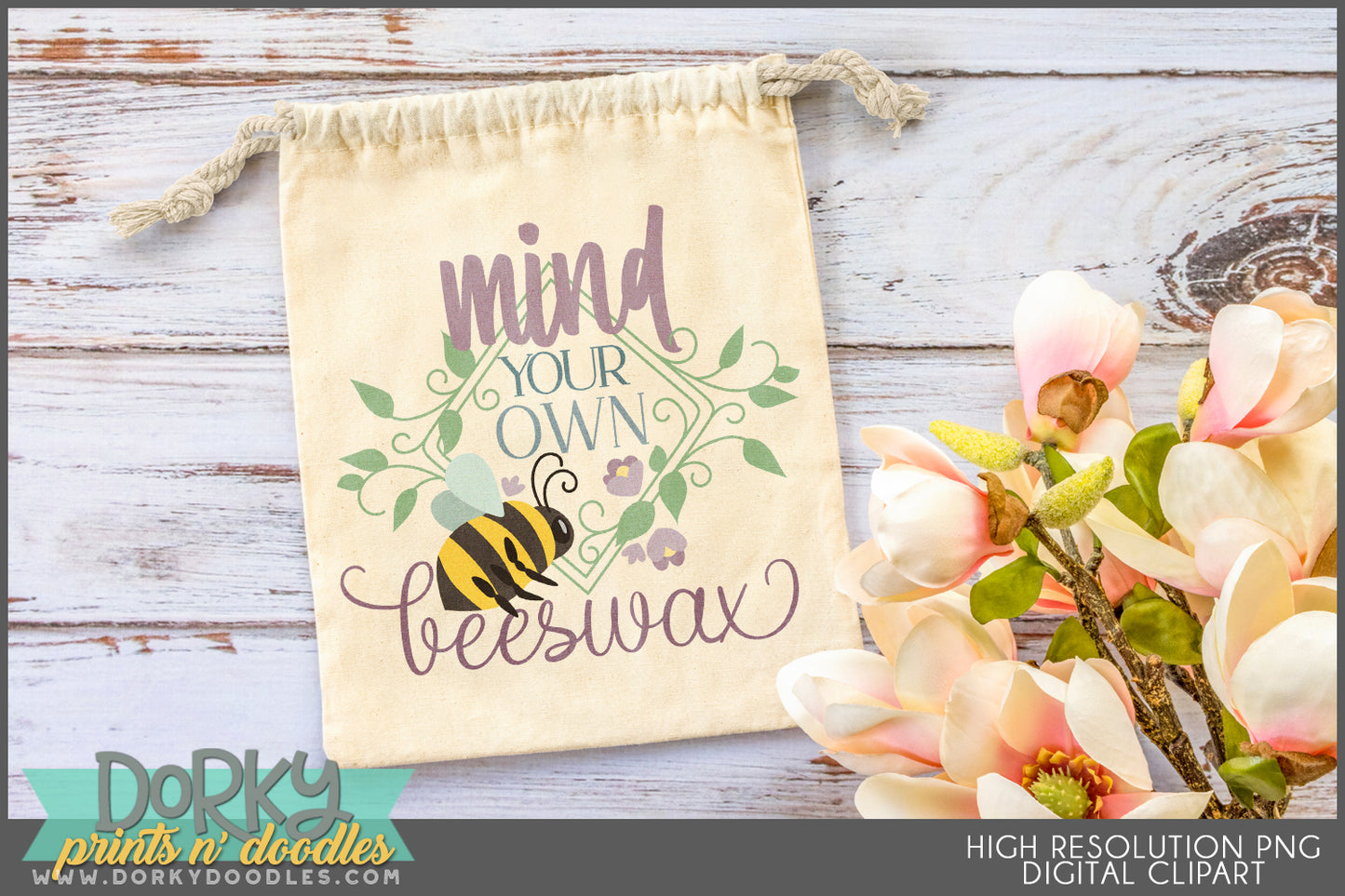 Bee Positive Inspirational Clipart Bundle
