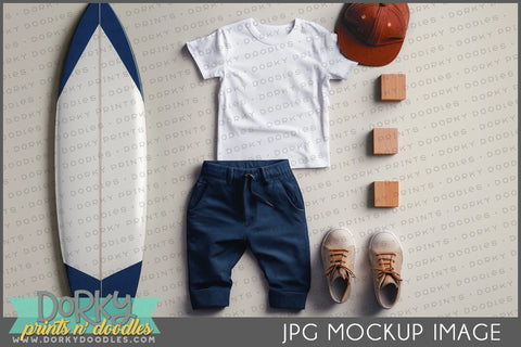 Creative White Baby Shirt Mockup Image