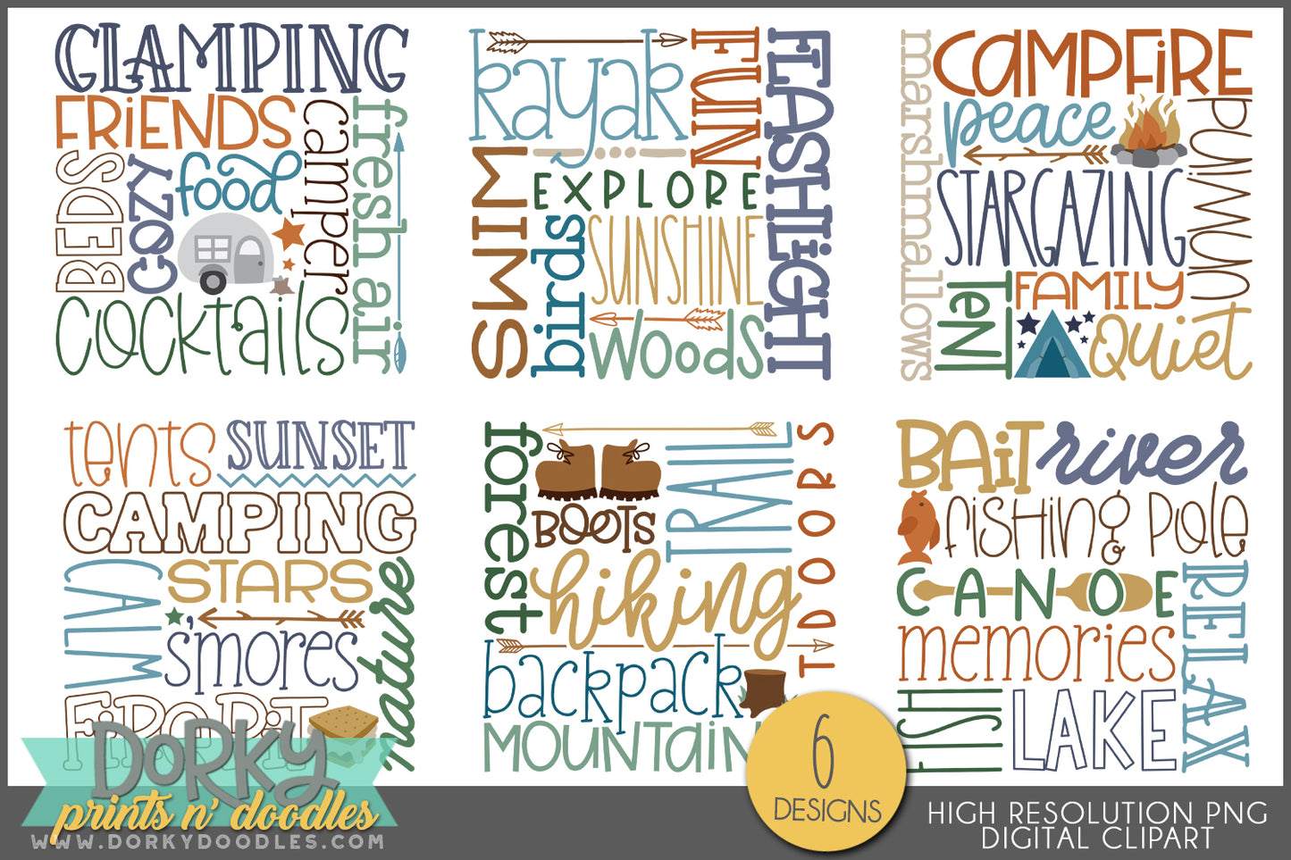 Camping Clipart Mega Bundle