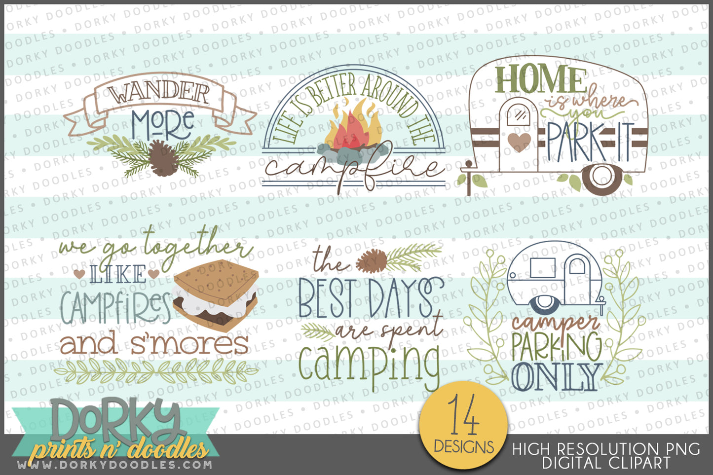 Camping Clipart Mega Bundle