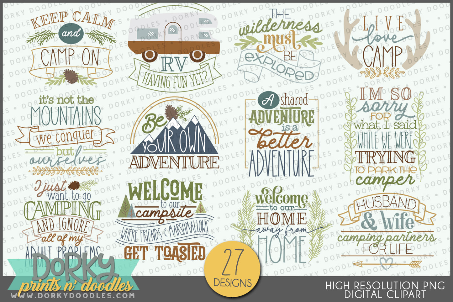 Camping Clipart Mega Bundle