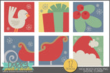 Chunky Holiday Squares - Cute Christmas Clipart