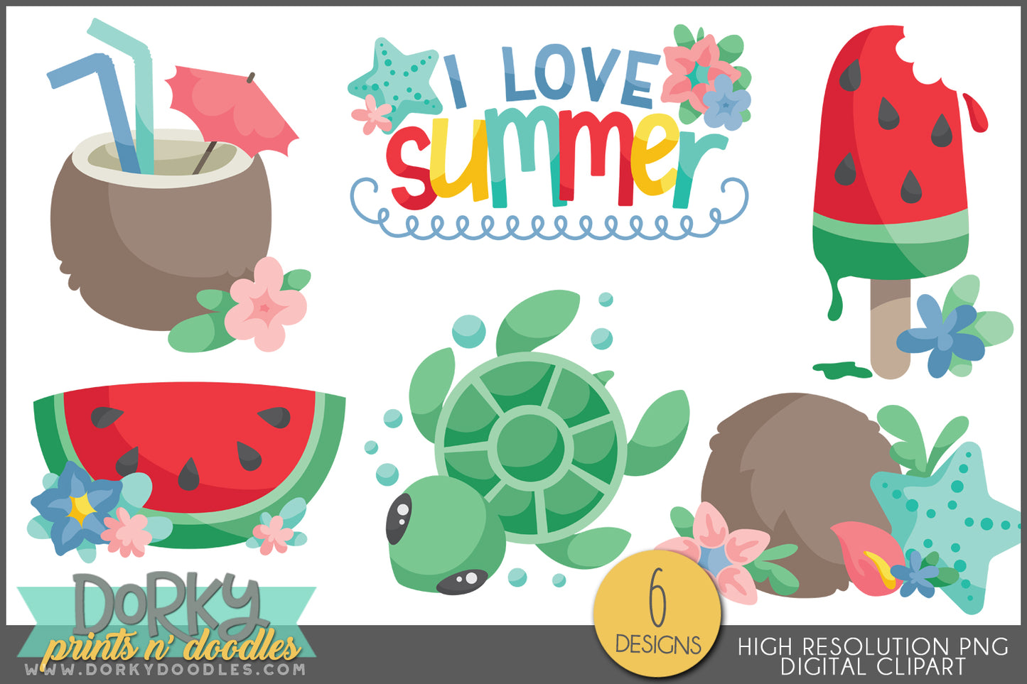 Summer Luau Clipart Bundle