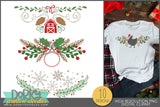 Country Holiday Farm Embellishment Designs - Rustic Christmas Clipart