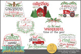 Country Holiday Farm Designs - Rustic Christmas Clipart