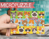Cute Cat Collage Micro Puzzle - Small 4x6 Inch Micropuzzle Gift - Dorky Doodles